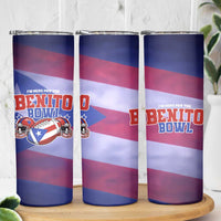 Benito Bowl Fan Gear Skinny Tumbler with Puerto Rican Flag Football Graphic