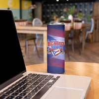 Benito Bowl Fan Gear Skinny Tumbler with Puerto Rican Flag Football Graphic