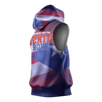Benito Bowl Fan Gear Sleeveless Hoodie with Puerto Rican Flag Football Graphic