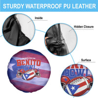 Benito Bowl Fan Gear Spare Tire Cover with Puerto Rican Flag Football Graphic