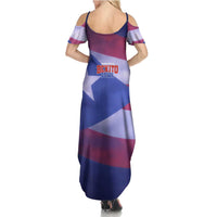 Benito Bowl Fan Gear Summer Maxi Dress with Puerto Rican Flag Football Graphic