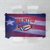 Benito Bowl Fan Gear Tablecloth with Puerto Rican Flag Football Graphic