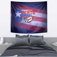 Benito Bowl Fan Gear Tapestry with Puerto Rican Flag Football Graphic