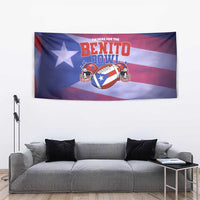 Benito Bowl Fan Gear Tapestry with Puerto Rican Flag Football Graphic