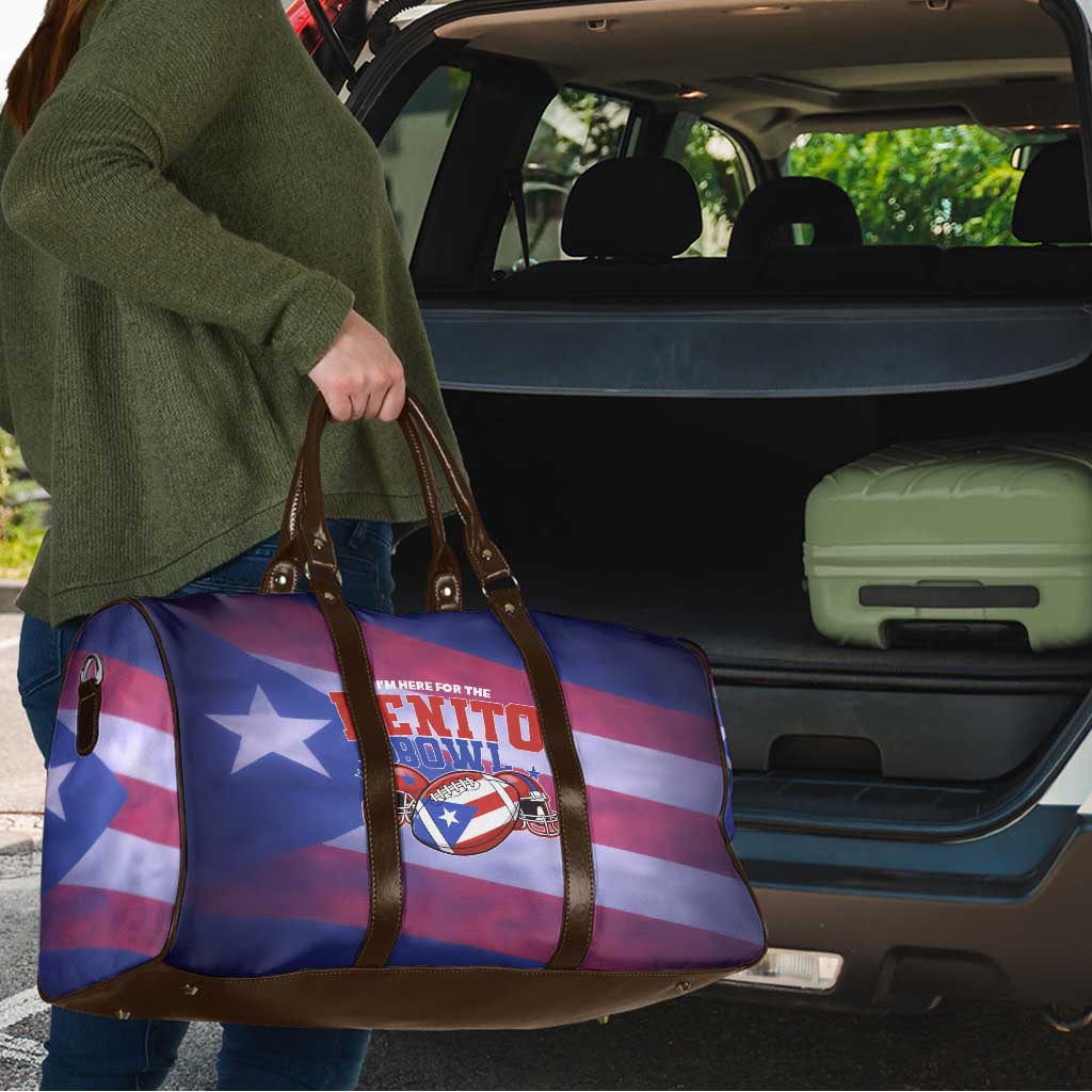 Benito Bowl Fan Gear Travel Bag with Puerto Rican Flag Football Graphic