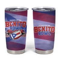 Benito Bowl Fan Gear Tumbler Cup with Puerto Rican Flag Football Graphic