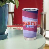 Benito Bowl Fan Gear Tumbler Cup with Puerto Rican Flag Football Graphic