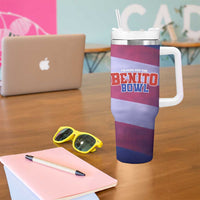 Benito Bowl Fan Gear Tumbler With Handle with Puerto Rican Flag Football Graphic