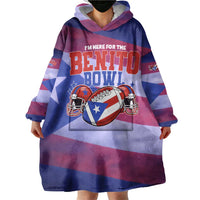 Benito Bowl Fan Gear Wearable Blanket Hoodie with Puerto Rican Flag Football Graphic