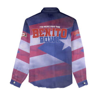 Benito Bowl Fan Gear Women Casual Shirt with Puerto Rican Flag Football Graphic