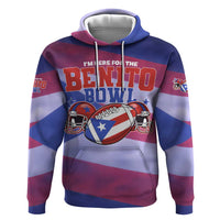 Benito Bowl Fan Gear Zip Hoodie with Puerto Rican Flag Football Graphic