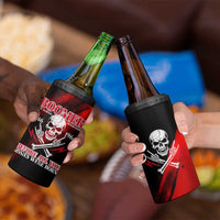 Boomer Generation 4 in 1 Can Cooler Tumbler with Skull Crossbones and Grunge Streak Pattern