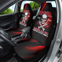 Boomer Generation Car Seat Cover with Skull Crossbones and Grunge Streak Pattern