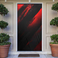 Boomer Generation Door Cover with Skull Crossbones and Grunge Streak Pattern