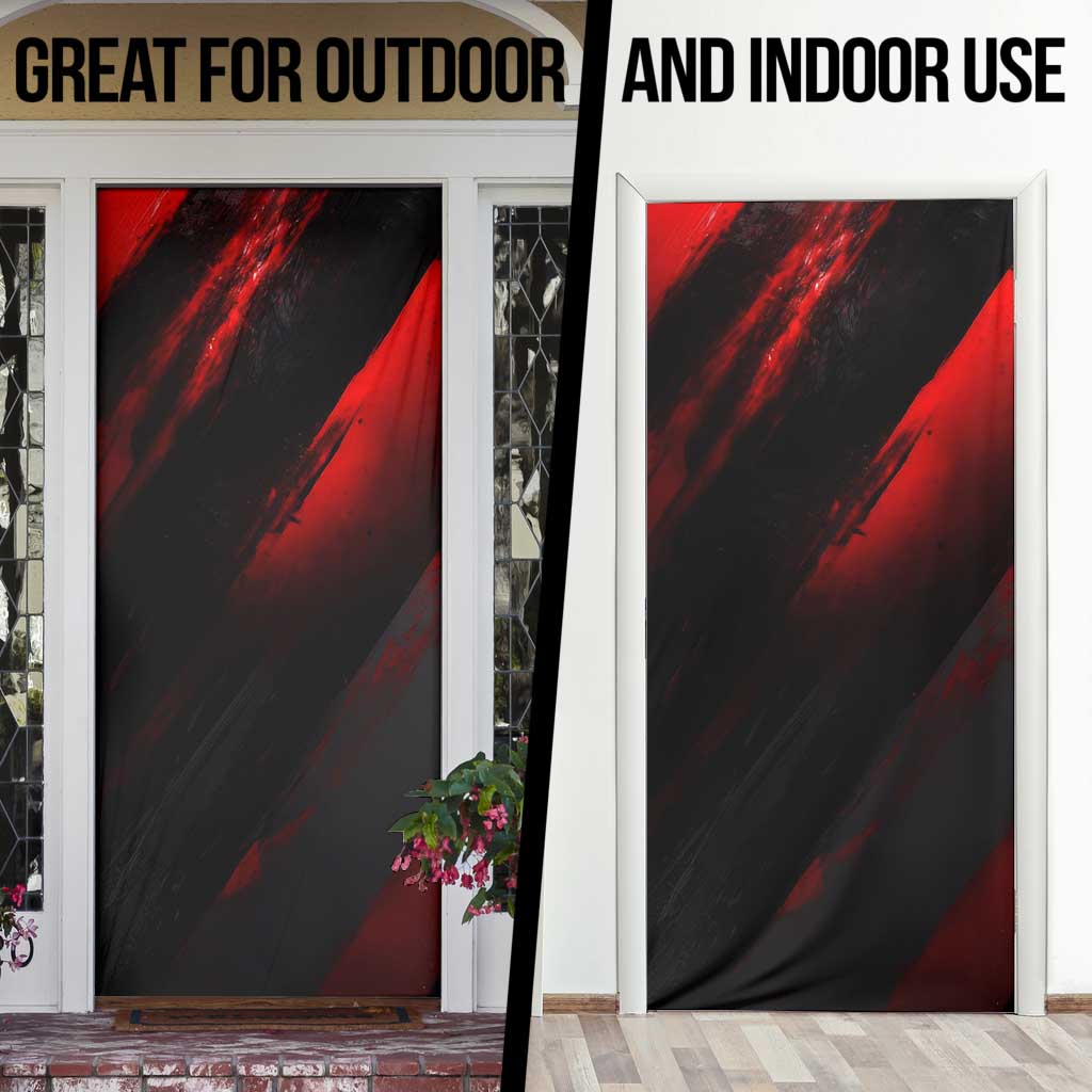 Boomer Generation Door Cover with Skull Crossbones and Grunge Streak Pattern