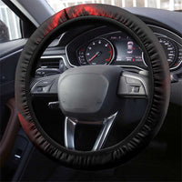 Boomer Generation Steering Wheel Cover with Skull Crossbones and Grunge Streak Pattern