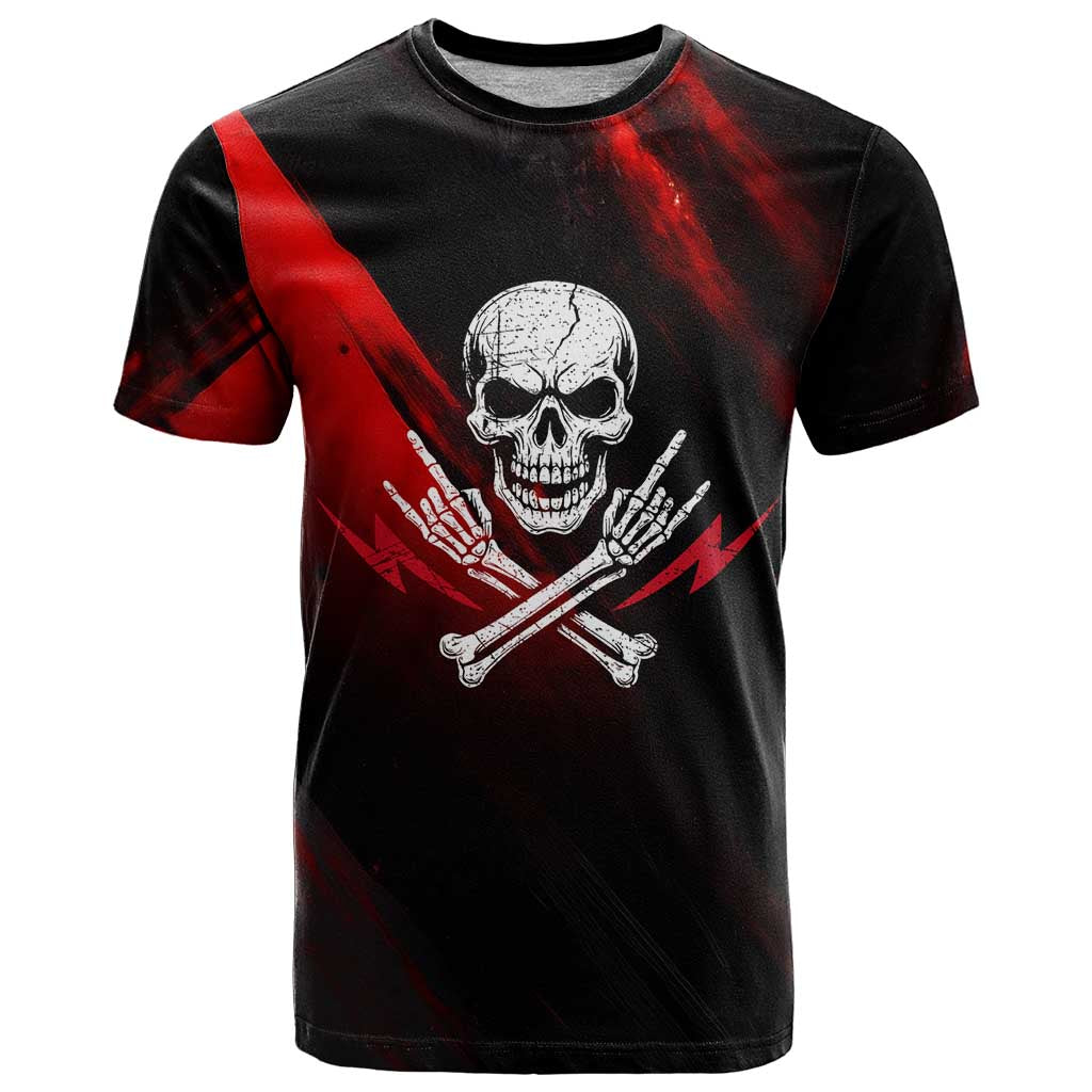Boomer Generation T Shirt with Skull Crossbones and Grunge Streak Pattern