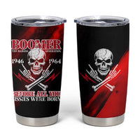 Boomer Generation Tumbler Cup with Skull Crossbones and Grunge Streak Pattern