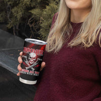 Boomer Generation Tumbler Cup with Skull Crossbones and Grunge Streak Pattern