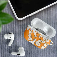 Chubby Duck AirPods Case Shocked White Ducks Cartoon Doodle Pattern