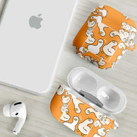 Chubby Duck AirPods Case Shocked White Ducks Cartoon Doodle Pattern