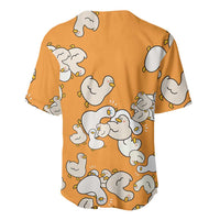 Chubby Duck Baseball Jersey Shocked White Ducks Cartoon Doodle Pattern