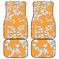 Chubby Duck Car Mats Shocked White Ducks Cartoon Doodle Pattern