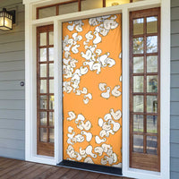 Chubby Duck Door Cover Shocked White Ducks Cartoon Doodle Pattern