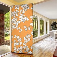 Chubby Duck Door Cover Shocked White Ducks Cartoon Doodle Pattern