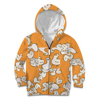 Chubby Duck Kid Hoodie Shocked White Ducks Cartoon Doodle Pattern