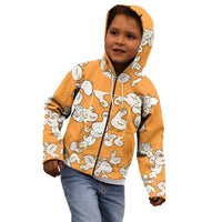 Chubby Duck Kid Hoodie Shocked White Ducks Cartoon Doodle Pattern