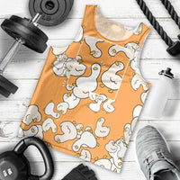 Chubby Duck Men Tank Top Shocked White Ducks Cartoon Doodle Pattern