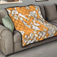 Chubby Duck Quilt Shocked White Ducks Cartoon Doodle Pattern