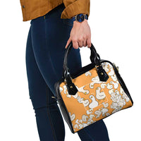 Chubby Duck Shoulder Handbag Shocked White Ducks Cartoon Doodle Pattern