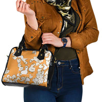 Chubby Duck Shoulder Handbag Shocked White Ducks Cartoon Doodle Pattern