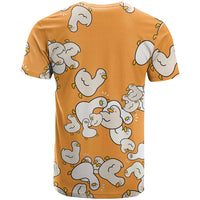 Chubby Duck T Shirt Shocked White Ducks Cartoon Doodle Pattern