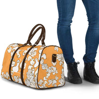 Chubby Duck Travel Bag Shocked White Ducks Cartoon Doodle Pattern