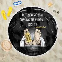 Funny Workplace Meme Office Humor Manager Beach Blanket Employee Job Joke Worked to Death