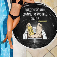 Funny Workplace Meme Office Humor Manager Beach Blanket Employee Job Joke Worked to Death