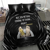 Funny Workplace Meme Office Humor Manager Bedding Set Employee Job Joke Worked to Death