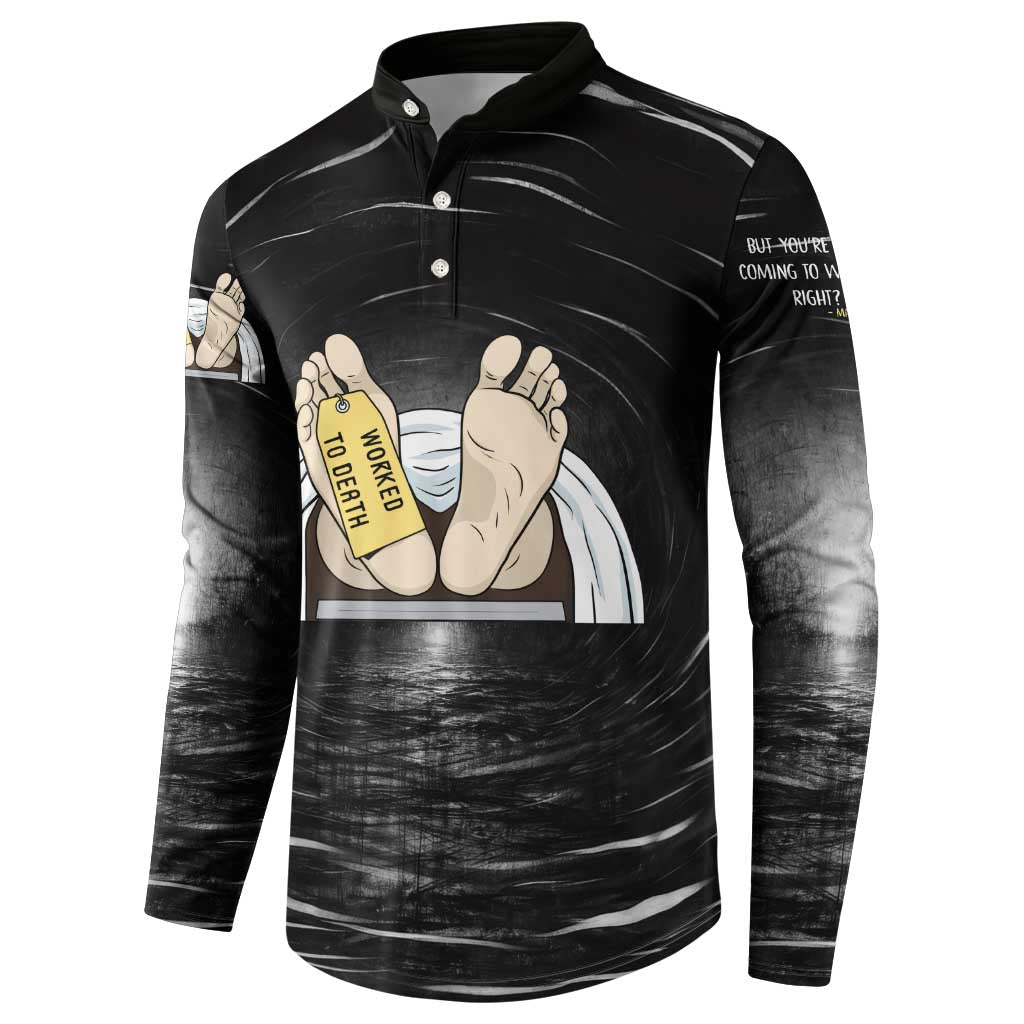 Funny Workplace Meme Office Humor Manager Button Sweatshirt Employee Job Joke Worked to Death
