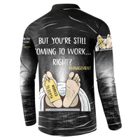 Funny Workplace Meme Office Humor Manager Button Sweatshirt Employee Job Joke Worked to Death
