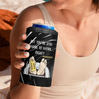 Funny Workplace Meme Office Humor Manager 4 in 1 Can Cooler Tumbler Employee Job Joke Worked to Death