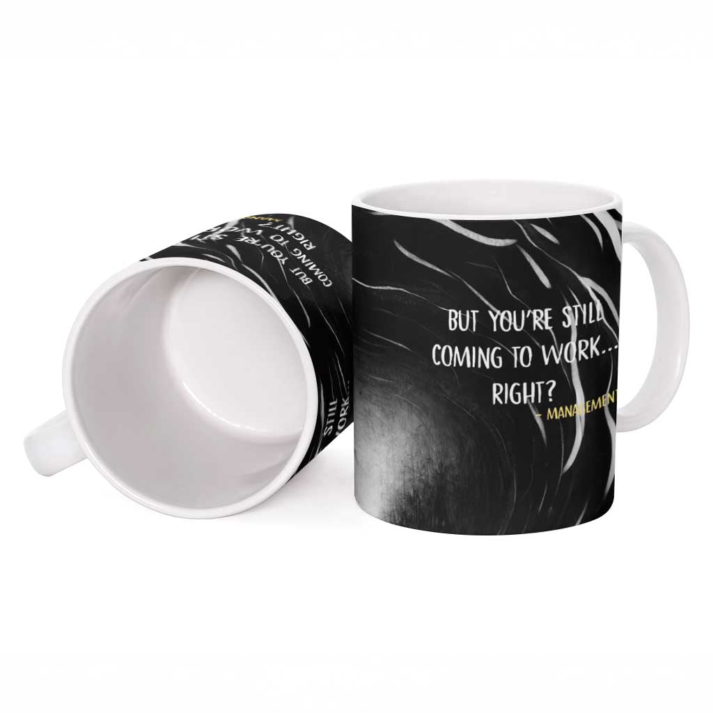 Funny Workplace Meme Office Humor Manager Ceramic Mug Employee Job Joke Worked to Death