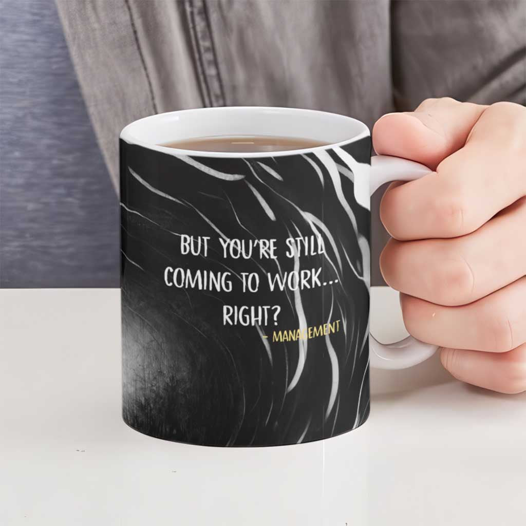 Funny Workplace Meme Office Humor Manager Ceramic Mug Employee Job Joke Worked to Death