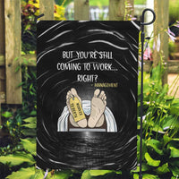 Funny Workplace Meme Office Humor Manager Garden Flag Employee Job Joke Worked to Death