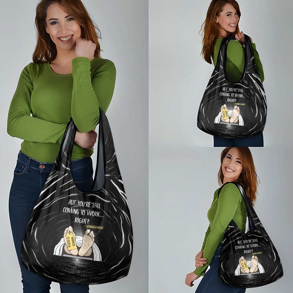 Funny Workplace Meme Office Humor Manager Grocery Bag Employee Job Joke Worked to Death