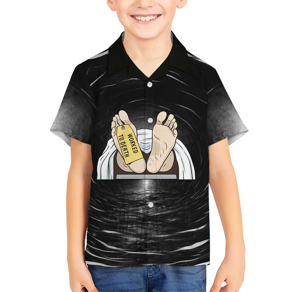 Funny Workplace Meme Office Humor Manager Kid Hawaiian Shirt Employee Job Joke Worked to Death