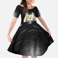 Funny Workplace Meme Office Humor Manager Kid Short Sleeve Dress Employee Job Joke Worked to Death