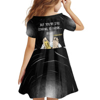 Funny Workplace Meme Office Humor Manager Kid Short Sleeve Dress Employee Job Joke Worked to Death